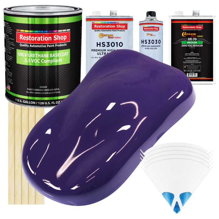 Mystical Purple - LOW VOC Urethane Basecoat with Premium Clearcoat Auto Paint (Complete Medium Gallon Paint Kit) Professional Gloss Automotive Coating