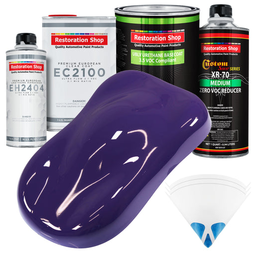 Mystical Purple - LOW VOC Urethane Basecoat with European Clearcoat Auto Paint - Complete Quart Paint Color Kit - Automotive Coating