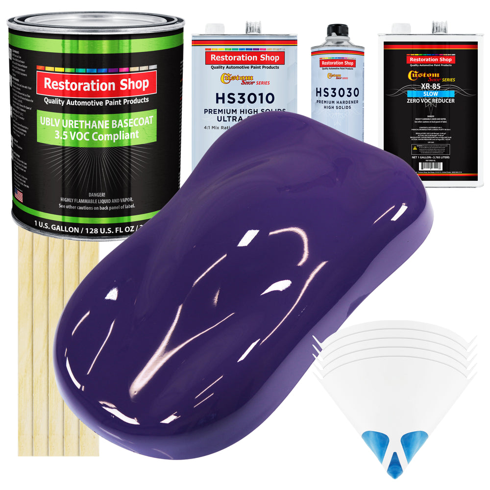 Mystical Purple - LOW VOC Urethane Basecoat with Premium Clearcoat Auto Paint - Complete Slow Gallon Paint Kit - Professional Gloss Automotive Coating