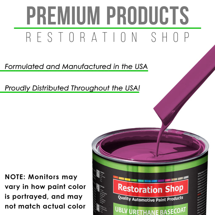 Magenta - LOW VOC Urethane Basecoat with Premium Clearcoat Auto Paint - Complete Medium Gallon Paint Kit - Professional High Gloss Automotive Coating