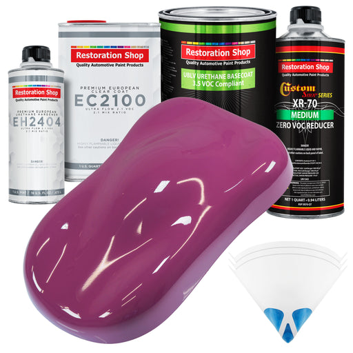 Magenta - LOW VOC Urethane Basecoat with European Clearcoat Auto Paint - Complete Quart Paint Color Kit - Automotive Coating