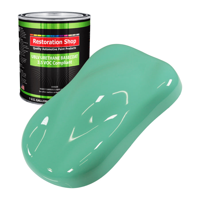 Light Aqua - LOW VOC Urethane Basecoat Auto Paint - Gallon Paint Color Only - Professional High Gloss Automotive, Car, Truck Refinish Coating