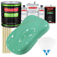 Light Aqua - LOW VOC Urethane Basecoat with European Clearcoat Auto Paint - Complete Gallon Paint Color Kit - Automotive Coating
