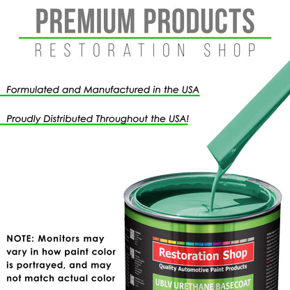Light Aqua - LOW VOC Urethane Basecoat with Premium Clearcoat Auto Paint - Complete Slow Gallon Paint Kit - Professional High Gloss Automotive Coating