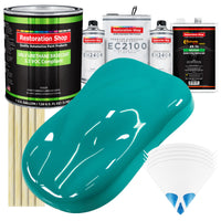 Deep Aqua - LOW VOC Urethane Basecoat with European Clearcoat Auto Paint - Complete Gallon Paint Color Kit - Automotive Coating