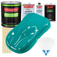 Deep Aqua - LOW VOC Urethane Basecoat with Premium Clearcoat Auto Paint (Complete Medium Gallon Paint Kit) Professional High Gloss Automotive Coating