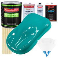 Deep Aqua - LOW VOC Urethane Basecoat with Premium Clearcoat Auto Paint - Complete Slow Gallon Paint Kit - Professional High Gloss Automotive Coating