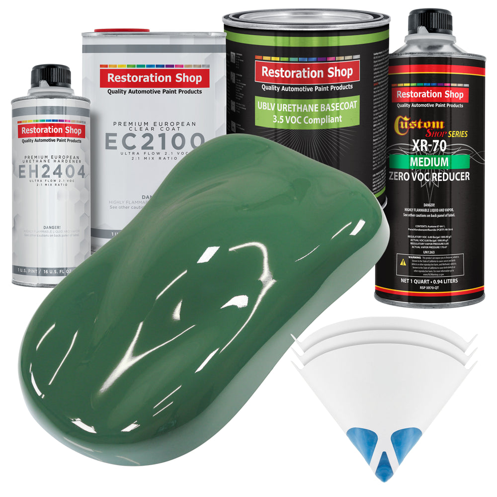 Transport Green - LOW VOC Urethane Basecoat with European Clearcoat Auto Paint - Complete Quart Paint Color Kit - Automotive Coating