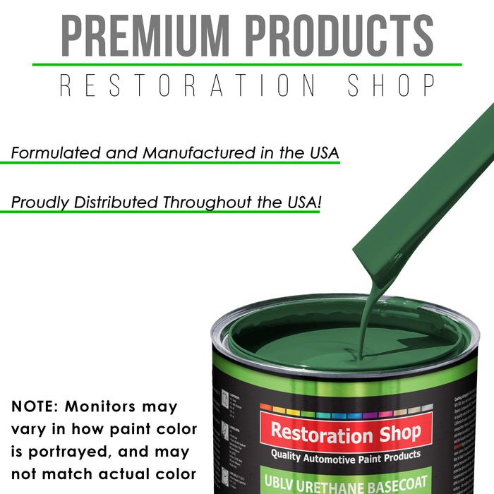 Transport Green - LOW VOC Urethane Basecoat Auto Paint - Quart Paint Color Only - Professional High Gloss Automotive Coating
