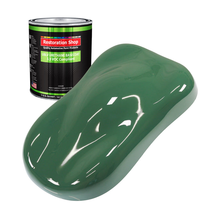 Transport Green - LOW VOC Urethane Basecoat Auto Paint - Quart Paint Color Only - Professional High Gloss Automotive Coating
