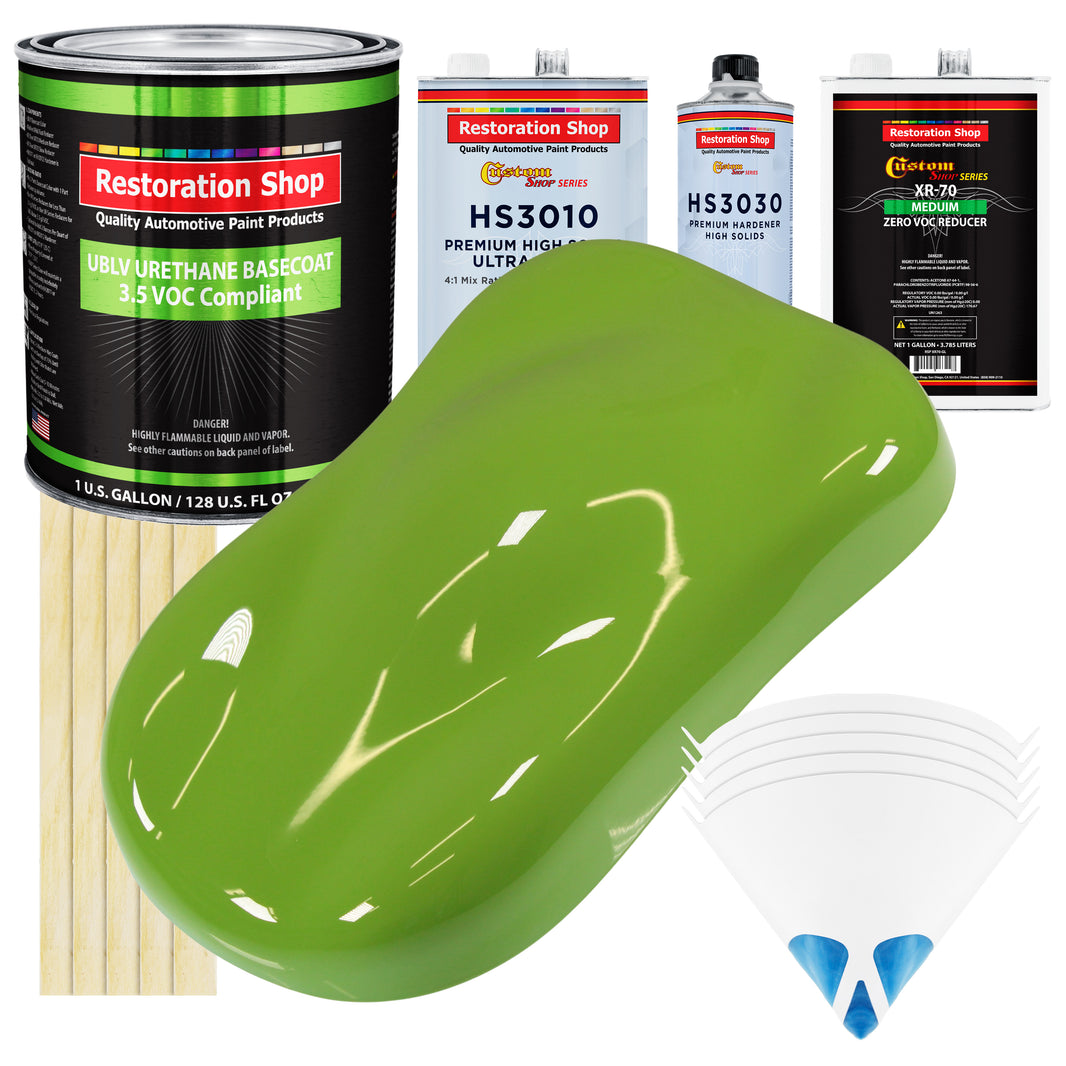 Sublime Green - LOW VOC Urethane Basecoat with Premium Clearcoat Auto Paint - Complete Medium Gallon Paint Kit - Professional Gloss Automotive Coating