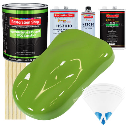 Sublime Green - LOW VOC Urethane Basecoat with Premium Clearcoat Auto Paint - Complete Medium Gallon Paint Kit - Professional Gloss Automotive Coating