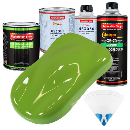 Sublime Green - LOW VOC Urethane Basecoat with Premium Clearcoat Auto Paint - Complete Medium Quart Paint Kit - Professional Gloss Automotive Coating