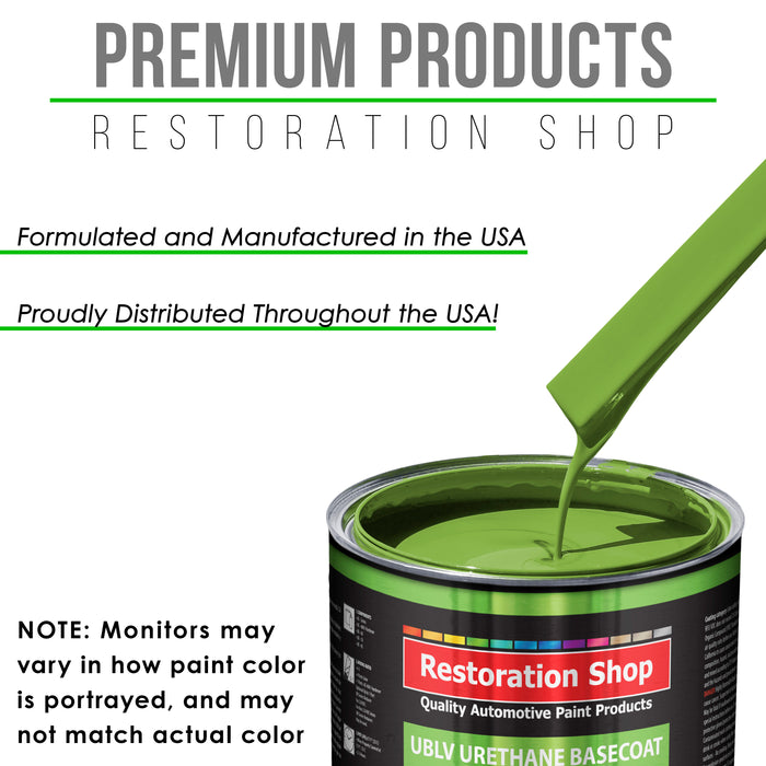 Sublime Green - LOW VOC Urethane Basecoat with Clearcoat Auto Paint - Complete Medium Quart Paint Kit - Professional High Gloss Automotive Coating