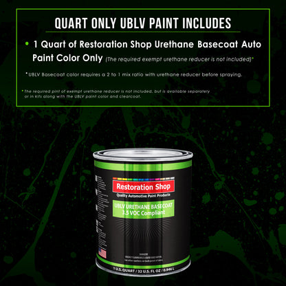 Sublime Green - LOW VOC Urethane Basecoat Auto Paint - Quart Paint Color Only - Professional High Gloss Automotive Coating