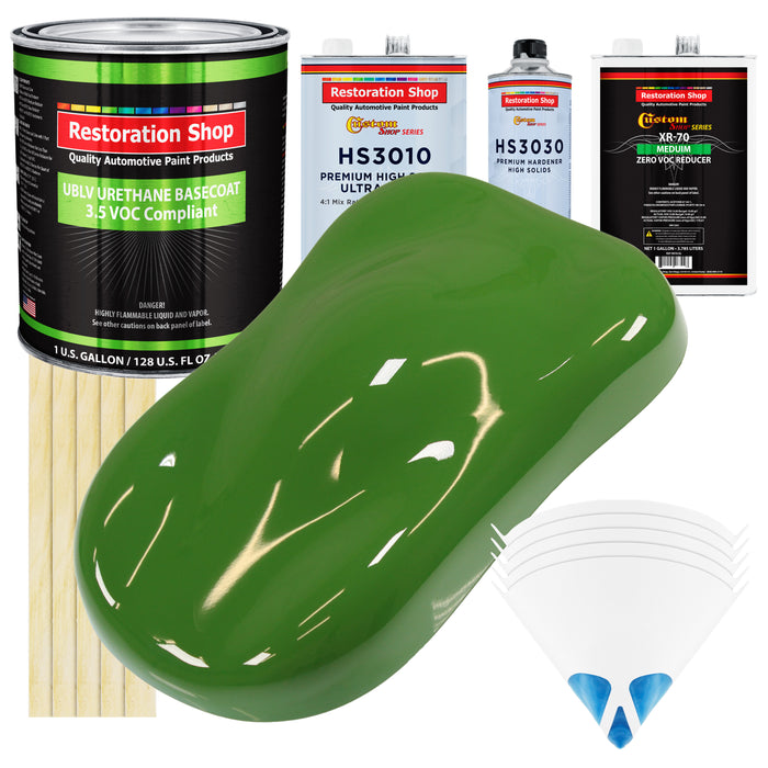 Deere Green - LOW VOC Urethane Basecoat with Premium Clearcoat Auto Paint - Complete Medium Gallon Paint Kit - Professional Gloss Automotive Coating