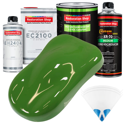 Deere Green - LOW VOC Urethane Basecoat with European Clearcoat Auto Paint - Complete Quart Paint Color Kit - Automotive Coating