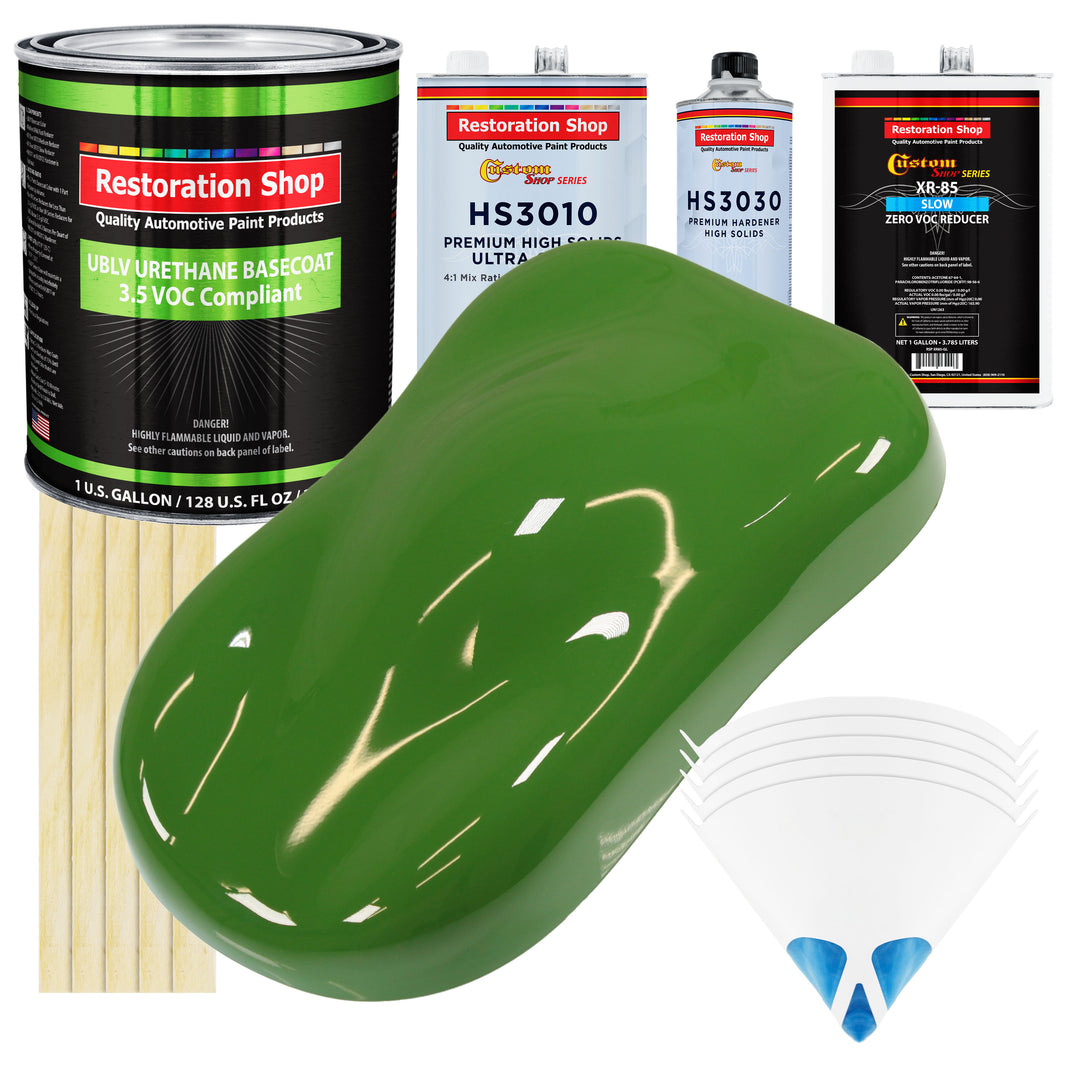 Deere Green - LOW VOC Urethane Basecoat with Premium Clearcoat Auto Paint (Complete Slow Gallon Paint Kit) Professional High Gloss Automotive Coating