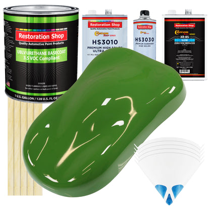 Deere Green - LOW VOC Urethane Basecoat with Premium Clearcoat Auto Paint (Complete Slow Gallon Paint Kit) Professional High Gloss Automotive Coating