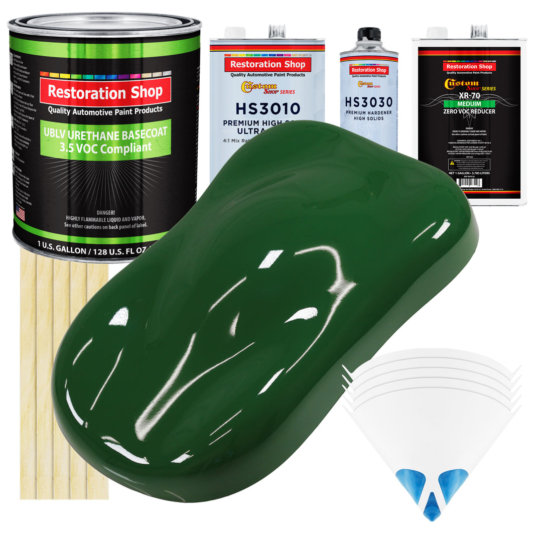Speed Green - LOW VOC Urethane Basecoat with Premium Clearcoat Auto Paint - Complete Medium Gallon Paint Kit - Professional Gloss Automotive Coating