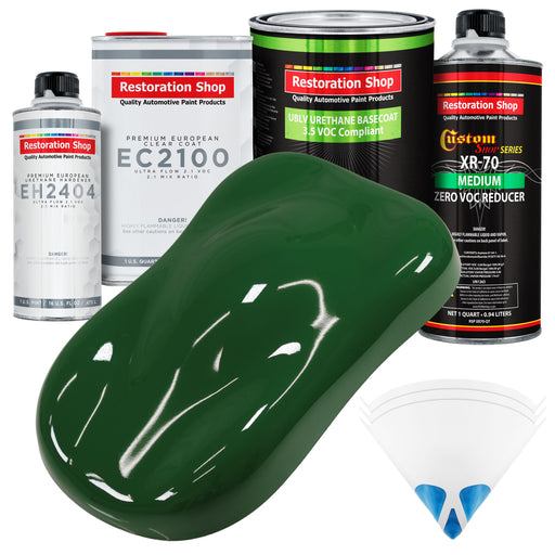 Speed Green - LOW VOC Urethane Basecoat with European Clearcoat Auto Paint - Complete Quart Paint Color Kit - Automotive Coating