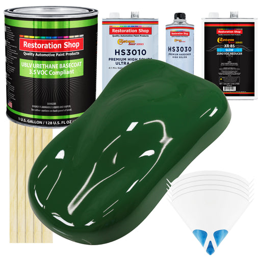 Speed Green - LOW VOC Urethane Basecoat with Premium Clearcoat Auto Paint (Complete Slow Gallon Paint Kit) Professional High Gloss Automotive Coating