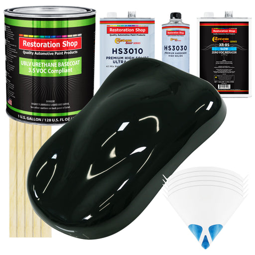 Rock Moss Green - LOW VOC Urethane Basecoat with Premium Clearcoat Auto Paint - Complete Slow Gallon Paint Kit - Professional Gloss Automotive Coating