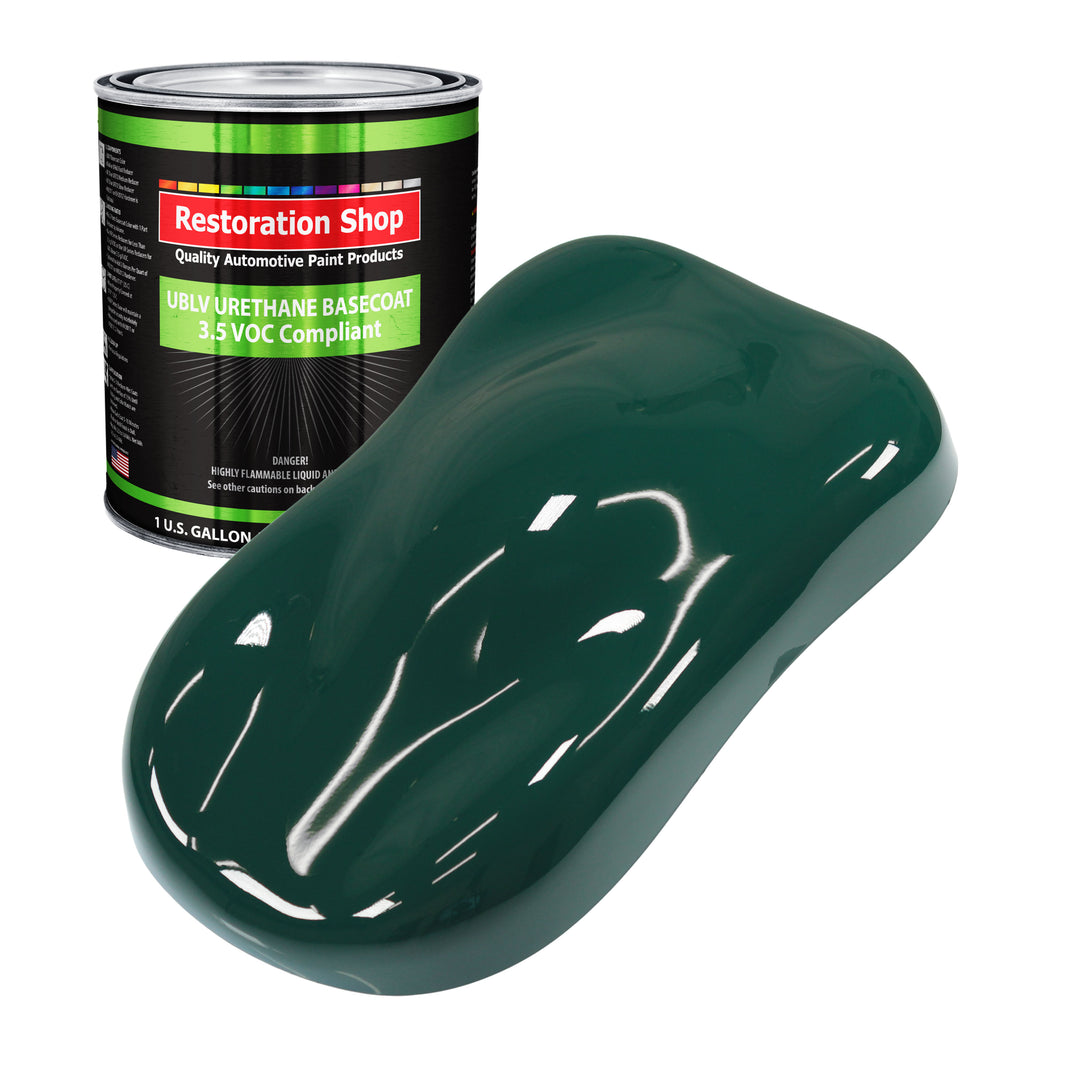 Woodland Green - LOW VOC Urethane Basecoat Auto Paint - Gallon Paint Color Only - Professional High Gloss Automotive, Car, Truck Refinish Coating