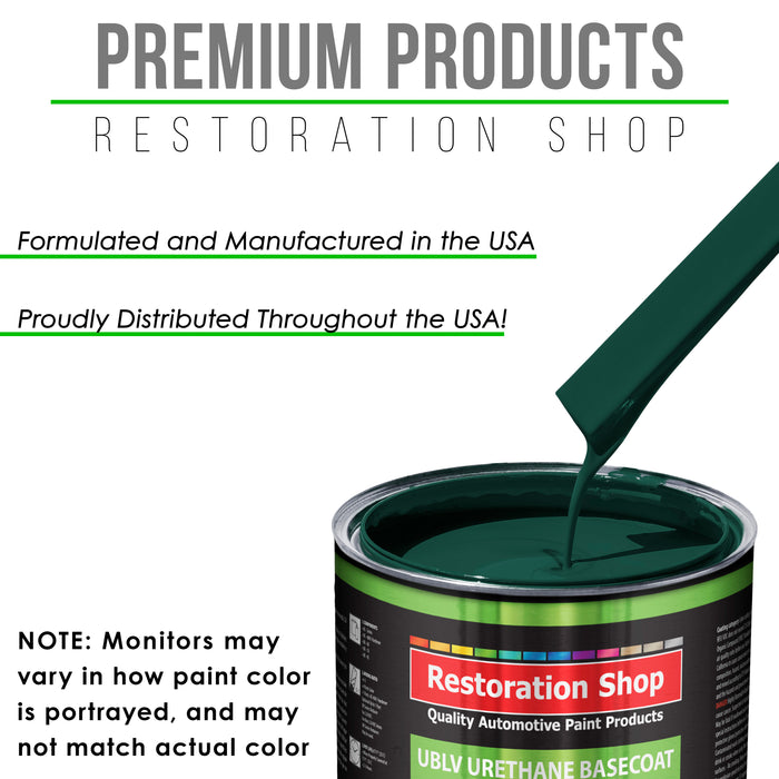 Woodland Green - LOW VOC Urethane Basecoat Auto Paint - Quart Paint Color Only - Professional High Gloss Automotive Coating