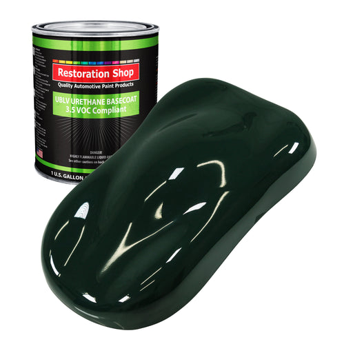 British Racing Green - LOW VOC Urethane Basecoat Auto Paint - Gallon Paint Color Only - Professional High Gloss Automotive Car Truck Refinish Coating