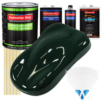 British Racing Green - LOW VOC Urethane Basecoat with Clearcoat Auto Paint (Complete Slow Gallon Paint Kit) Professional High Gloss Automotive Coating