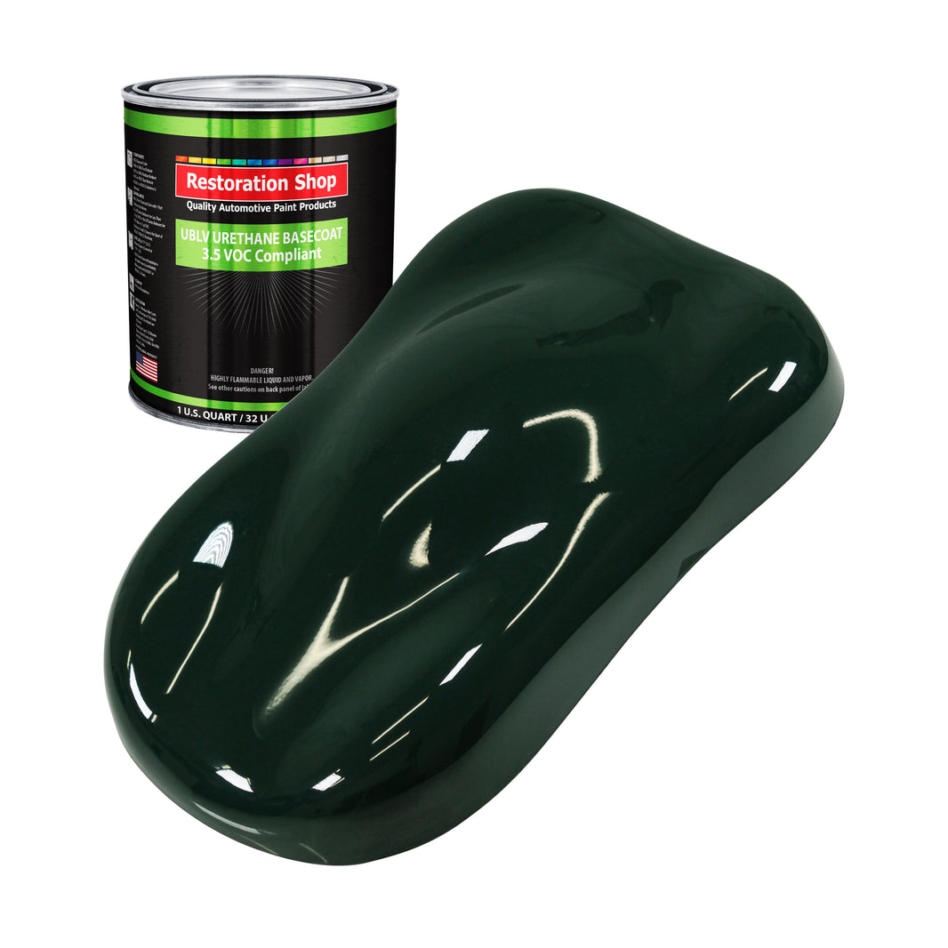 British Racing Green - LOW VOC Urethane Basecoat Auto Paint - Quart Paint Color Only - Professional High Gloss Automotive Coating