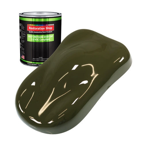 Olive Drab Green - LOW VOC Urethane Basecoat Auto Paint - Quart Paint Color Only - Professional High Gloss Automotive Coating