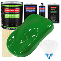 Vibrant Lime Green - LOW VOC Urethane Basecoat with Clearcoat Auto Paint (Complete Medium Gallon Paint Kit) Professional High Gloss Automotive Coating