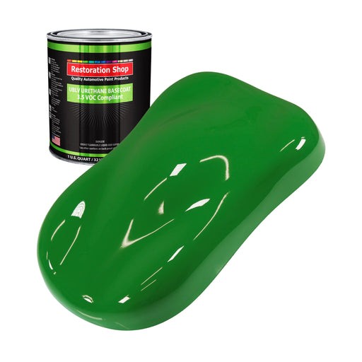 Vibrant Lime Green - LOW VOC Urethane Basecoat Auto Paint - Quart Paint Color Only - Professional High Gloss Automotive Coating