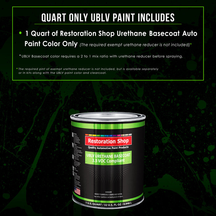 Hot Rod Red - LOW VOC Urethane Basecoat Auto Paint - Quart Paint Color Only - Professional High Gloss Automotive Coating