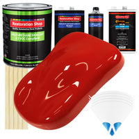 Swift Red - LOW VOC Urethane Basecoat with Clearcoat Auto Paint - Complete Slow Gallon Paint Kit - Professional High Gloss Automotive Coating