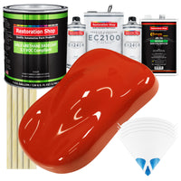 Monza Red - LOW VOC Urethane Basecoat with European Clearcoat Auto Paint - Complete Gallon Paint Color Kit - Automotive Coating
