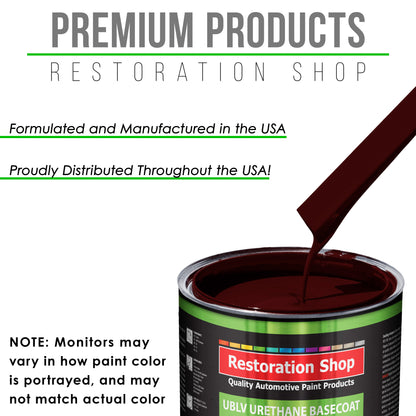 Burgundy - LOW VOC Urethane Basecoat with Clearcoat Auto Paint - Complete Medium Gallon Paint Kit - Professional High Gloss Automotive Coating