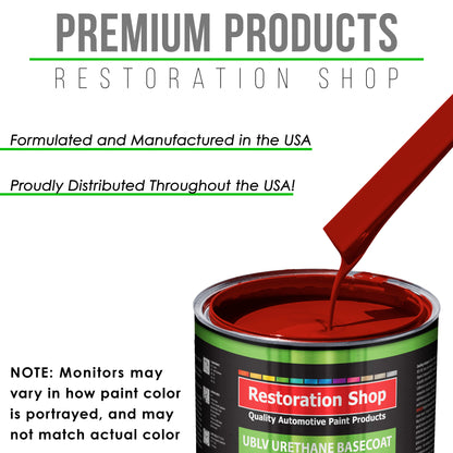Victory Red - LOW VOC Urethane Basecoat with Premium Clearcoat Auto Paint (Complete Fast Gallon Paint Kit) Professional High Gloss Automotive Coating