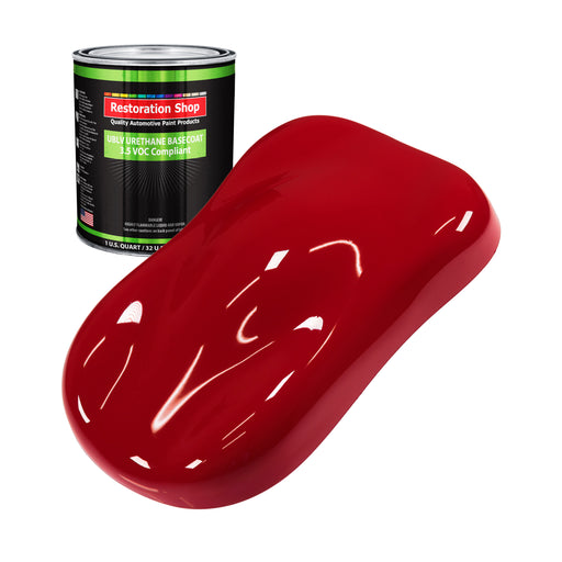Quarter Mile Red - LOW VOC Urethane Basecoat Auto Paint - Quart Paint Color Only - Professional High Gloss Automotive Coating