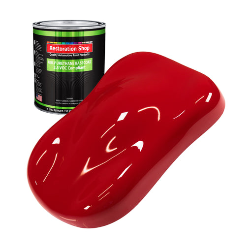 Torch Red - LOW VOC Urethane Basecoat Auto Paint - Quart Paint Color Only - Professional High Gloss Automotive Coating