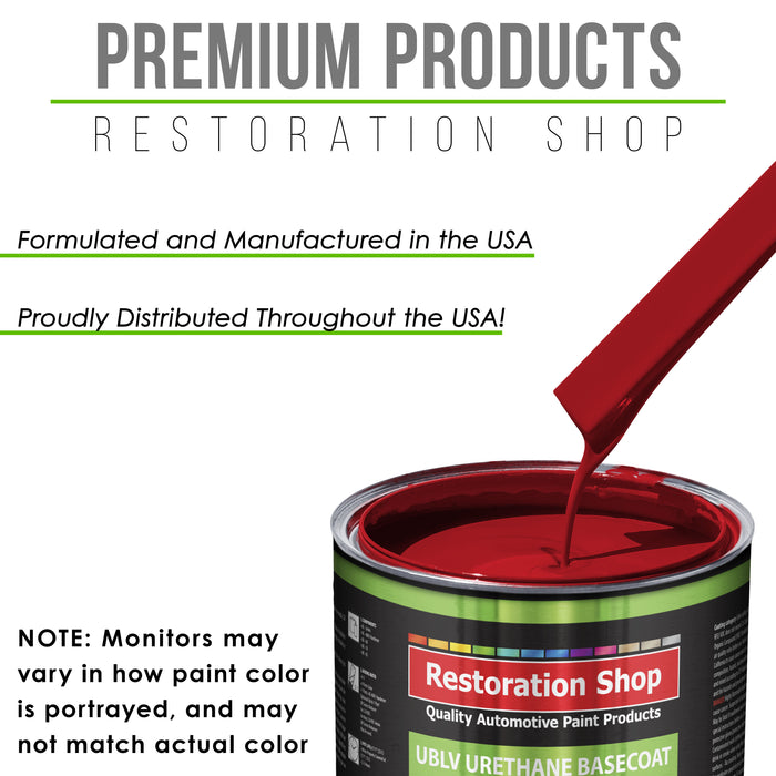 Jalapeno Bright Red - LOW VOC Urethane Basecoat with Clearcoat Auto Paint (Complete Slow Gallon Paint Kit) Professional High Gloss Automotive Coating