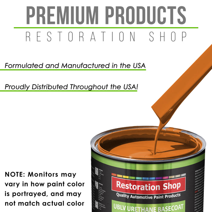 California Orange - LOW VOC Urethane Basecoat with Clearcoat Auto Paint (Complete Medium Gallon Paint Kit) Professional High Gloss Automotive Coating