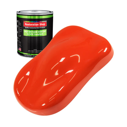 Hemi Orange - LOW VOC Urethane Basecoat Auto Paint - Quart Paint Color Only - Professional High Gloss Automotive Coating