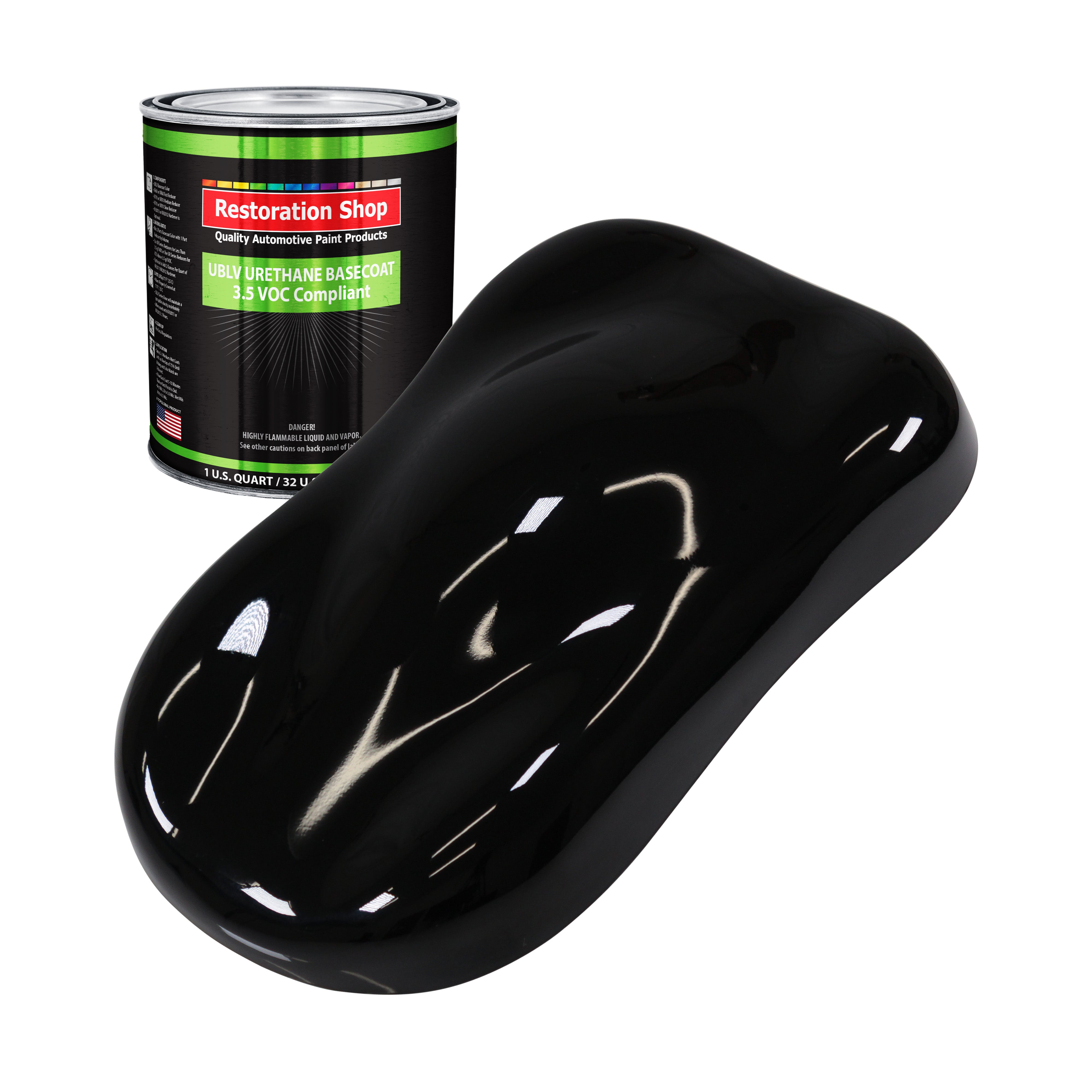 Jet Black Gloss Lo-Voc Urethane Basecoat Quart – TCP Global