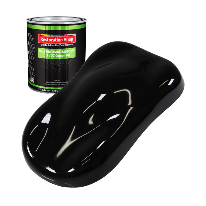 Boulevard Black - LOW VOC Urethane Basecoat Auto Paint - Quart Paint Color Only - Professional High Gloss Automotive Coating