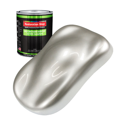 Sterling Silver Metallic - LOW VOC Urethane Basecoat Auto Paint - Quart Paint Color Only - Professional High Gloss Automotive Coating