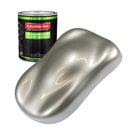Pewter Silver Metallic - LOW VOC Urethane Basecoat Auto Paint - Quart Paint Color Only - Professional High Gloss Automotive Coating
