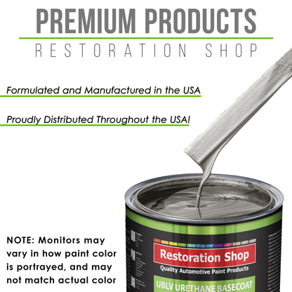 Titanium Gray Metallic - LOW VOC Urethane Basecoat Auto Paint - Gallon Paint Color Only - Professional Gloss Automotive, Car, Truck Refinish Coating